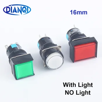

1pcs Push Button Switches 16MM momentary Illuminuted Maintained Latching Push Button lamp with light/NO LED 12V 24V 220V