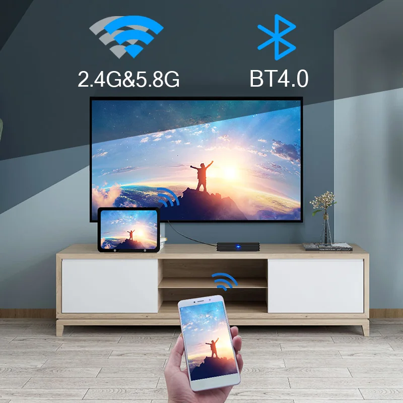 Transpeed Android 9,0 tv BOX 4G 64G Google голосовой помощник RK3318 4K 3D Ultra tv Wifi Bluetooth Play Store верхняя коробка