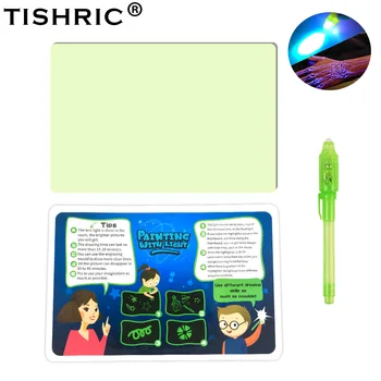 

TISHRIC A3/A4/A5 LED Luminous Drawing Board/Tablet Graffiti Doodle Writing Tablet/Pad Educational Funny Toy For Kids Children