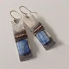 Vintage Pendientes Navy Blue Stone Geometric Metal Earrings Boho Indian Tribal Women Hanging Earrings Brincos 2022 New Z3Y110 ► Photo 2/3