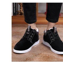 Кожаные ботильоны; сезон осень-зима; зимние мужские ботинки; обувь на шнуровке с мехом; плюшевые теплые мужские повседневные ботинки; кроссовки; повседневная обувь