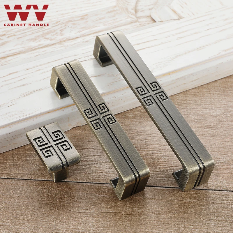 WV классический стиль бронзовая ручка дверь шкафа Европейский шкаф латунный