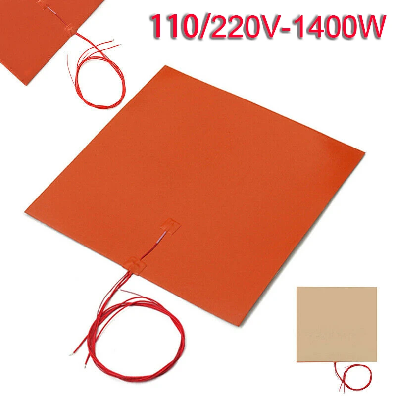 1000W 110V 15W 220V Silicone Heater Heated Bed Pad Heating Mat 3D Printer 