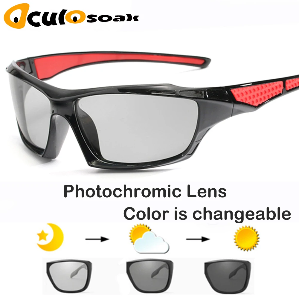 

2019 HD Photochromic Polarized Sunglasses Men Driving Day and Night Vision Goggles Discolor Sun Glasses Eyeglasses
