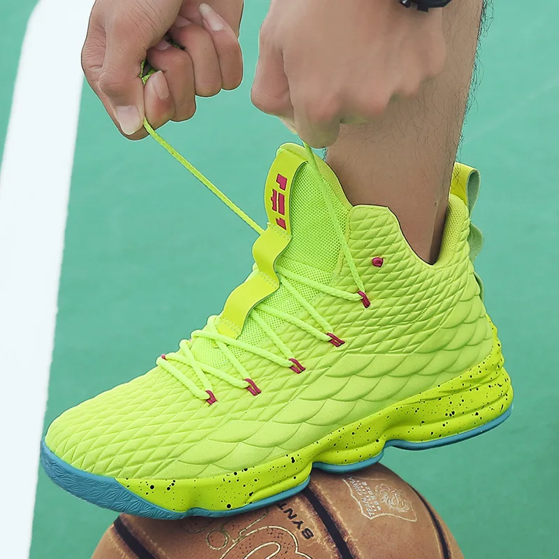 

Large 46 Basketball shoes Men's high top boots Outdoor light Couple student shoes Sports shoes woman 2020 basketball shoes
