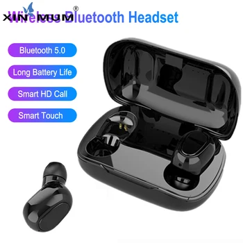 

L21 TWS Wireless Bluetooth Headphone Waterproof 9D Stereo Headset Bluetooth 5.0 Touch Control Earbuds 350mAh PowerBank Headphone