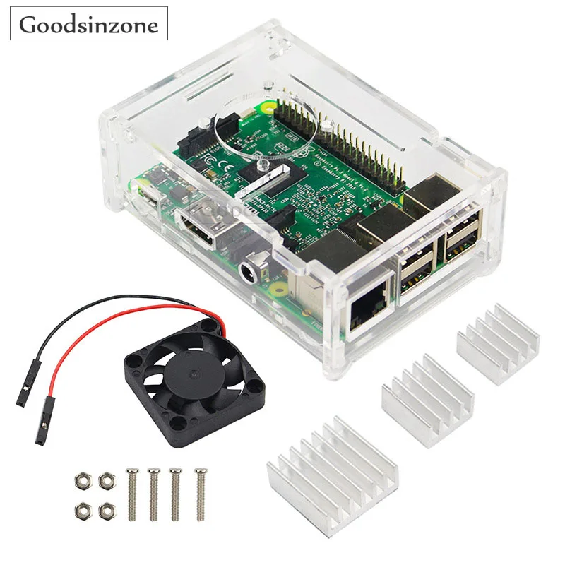 

Raspberry Pi 4 Case with Cooling Fan, Heatsinks and Protective Net, for Raspberry Pi 4 / Model 4b / 4 B