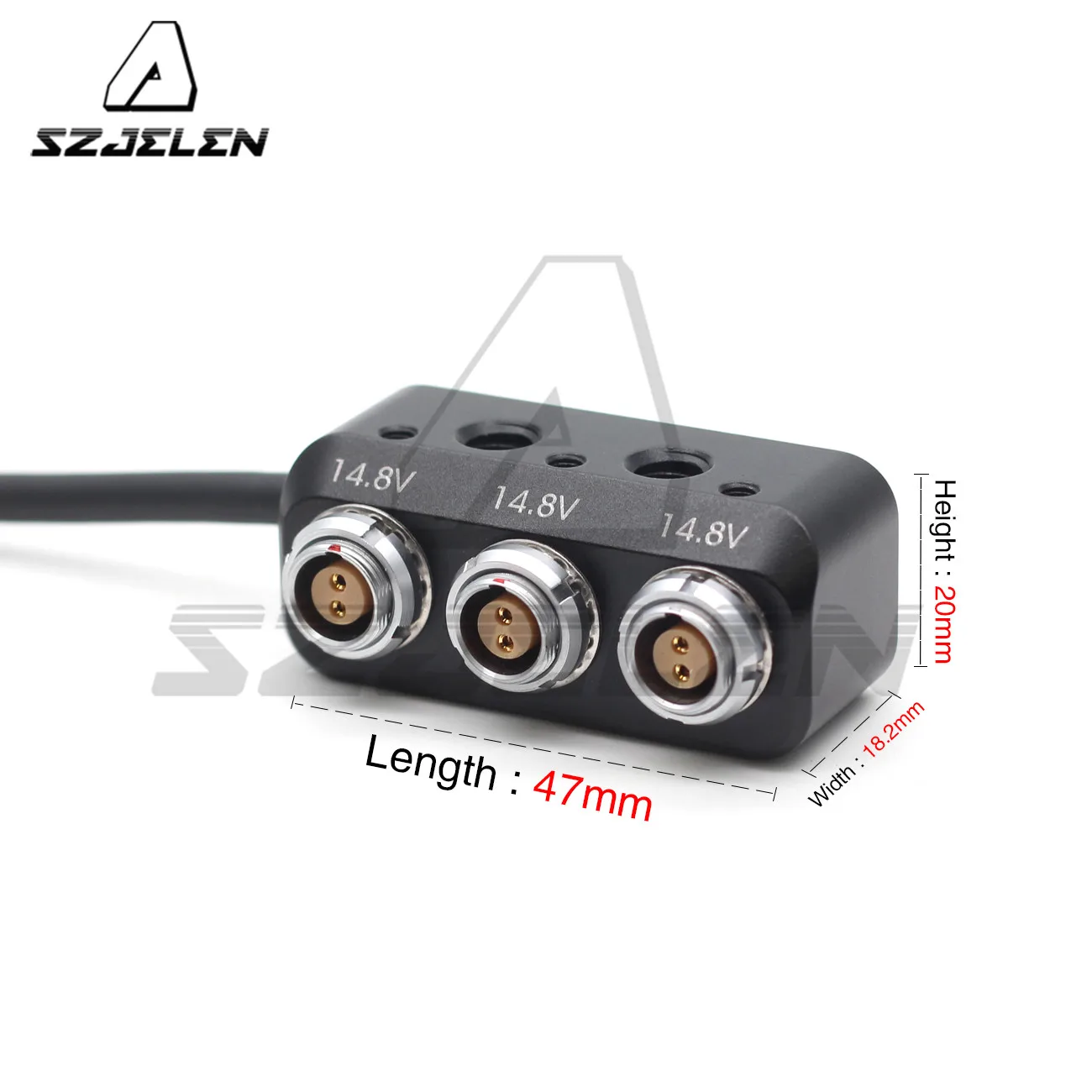 0B 2pin Male+ 0B 2pin женский концентратор переходник разветвитель для ARRI/SONY распределитель питания камеры, трехполосный разветвитель