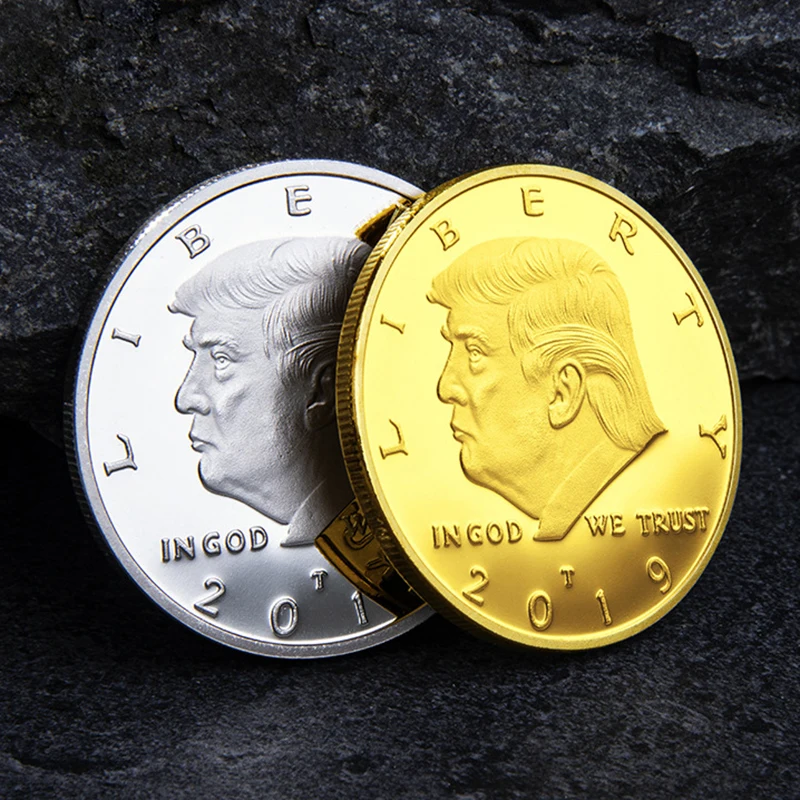 2019 Американский 45-й президент Дональд монета с изображением Трампа Статуя