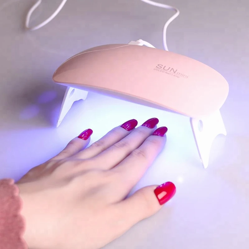 

Micro USB 6W Mini Nail Lamp Pink White Nail Dryer Machine UV LED Lamp Portable Cable Home Use Drying Lamp For Gel Varnish