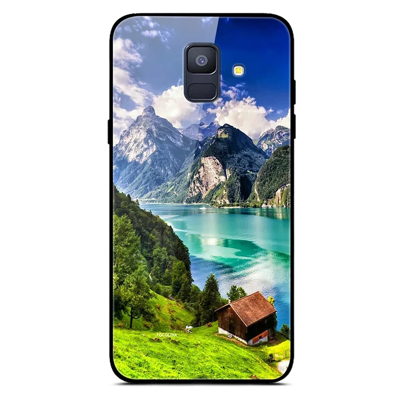 Закаленное Стекло чехол для samsung Galaxy A8 A530 A530F Чехол Мягкий бампер чехол для samsung A8 плюс A730 A730F чехол для телефона - Цвет: 43