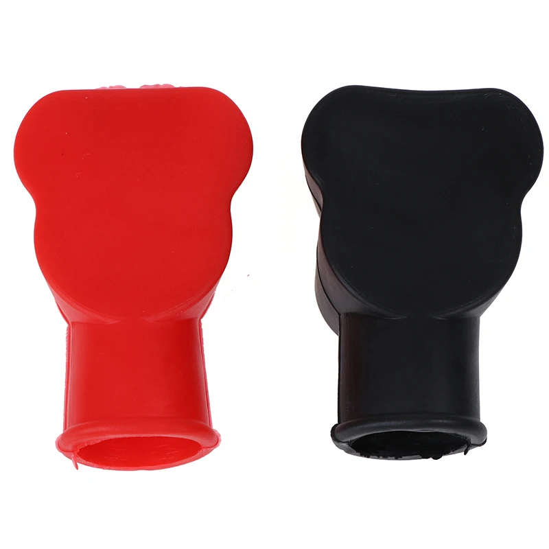 2pcs Universal Car Battery Terminal Cap Negative Positive Terminal Covers Protector Replacement Batteries Car Accessories