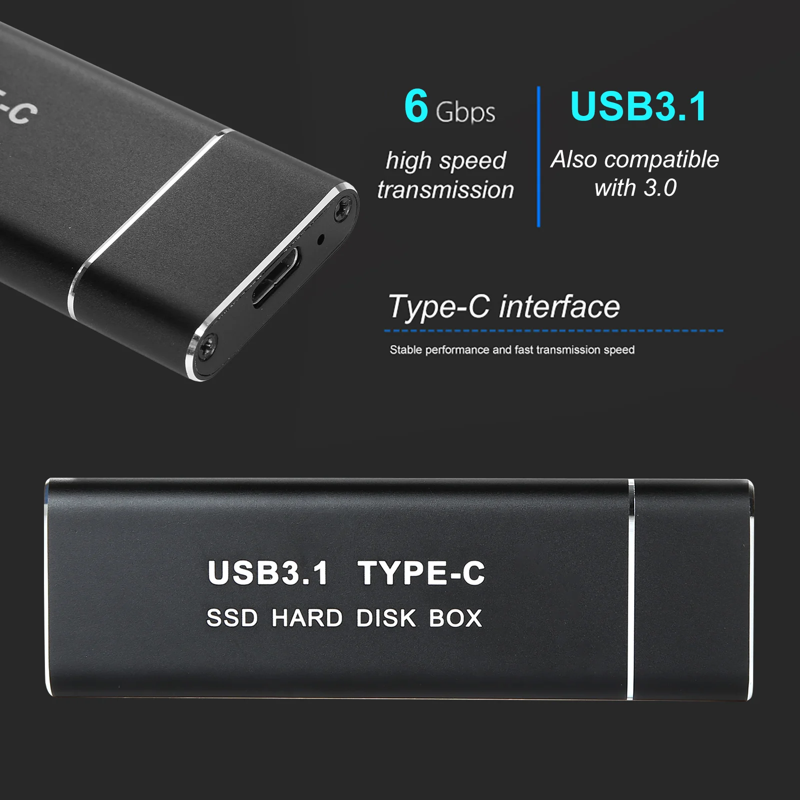 ޴ SSD ̽,   SSD  ϵ ̺ Ŭ, USB 3  ӵ, ִ 10Gbps, USB 3.1, M.2 NGFF