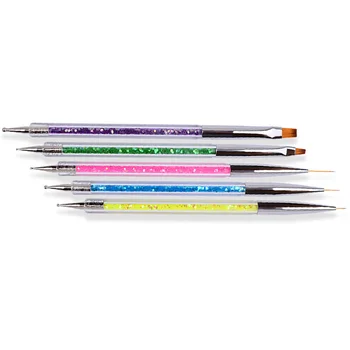 

10Pcs/2 Sets Nail Dotting Pen Brushes Nail Art Liner Brushes Dual-ended Nail Drawing Pen UV Gel Pen Manicure Tool