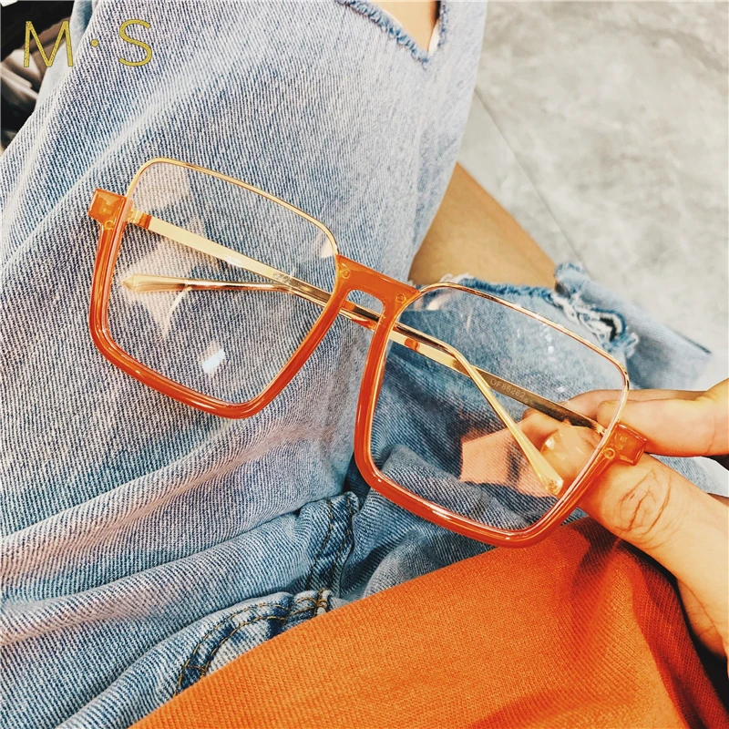 

MS 2019 Retro fashion eyeglasses with glass frame for women with myopic glasses super light Female optical glasses New Eyewear