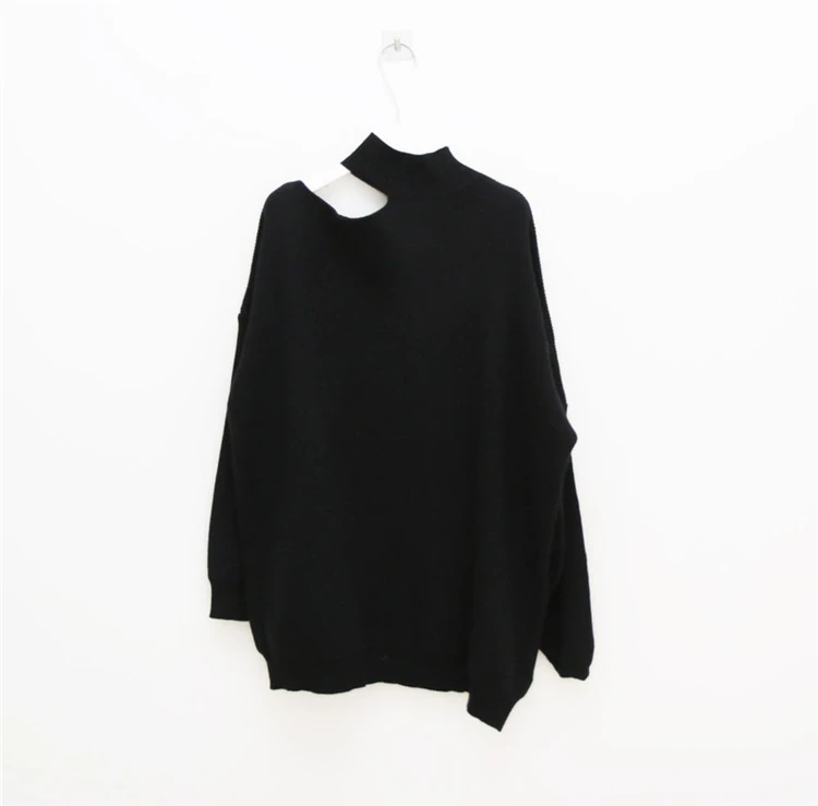 Neploe Pull Femme осень зима корейские джемпера с длинным рукавом o-образным вырезом Холтер свитер без бретелек Женский Свободный вязаный пуловер 54968