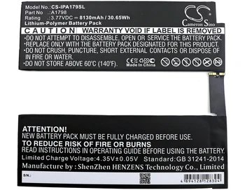 

Cameron Sino Battery for Apple iPad Pro 10.5" MQDT2LL/A iPad Pro 10.5 2017 A1709 A1852 Replacement Apple A1798 8130mAh