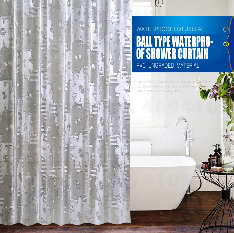 Details about   Shower Curtain-3D Transparent White Clear-Free Shipping 