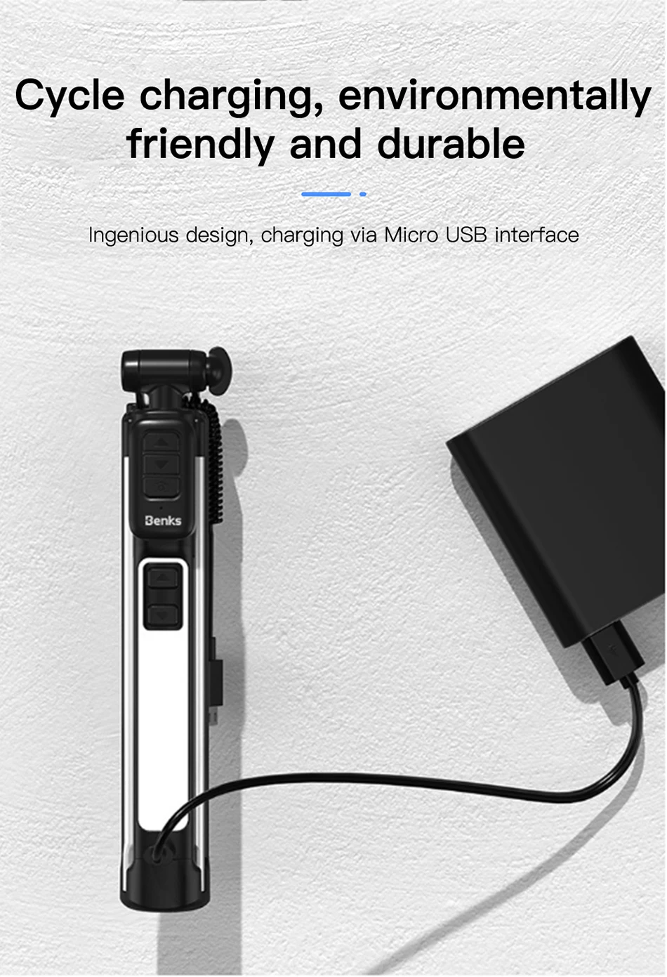 Benks New Wireless Bluetooth Selfie Stick Tripod Extendable With Shutter Button Remote Control Universal For iPhone 11 XR Xiaomi (13)