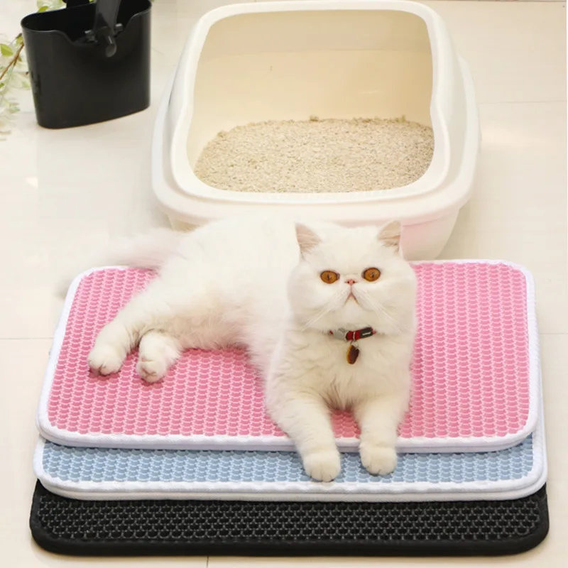 Wonderlife Waterproof Pet Cat Litter Mat Foldable EVA Double Layer Cats