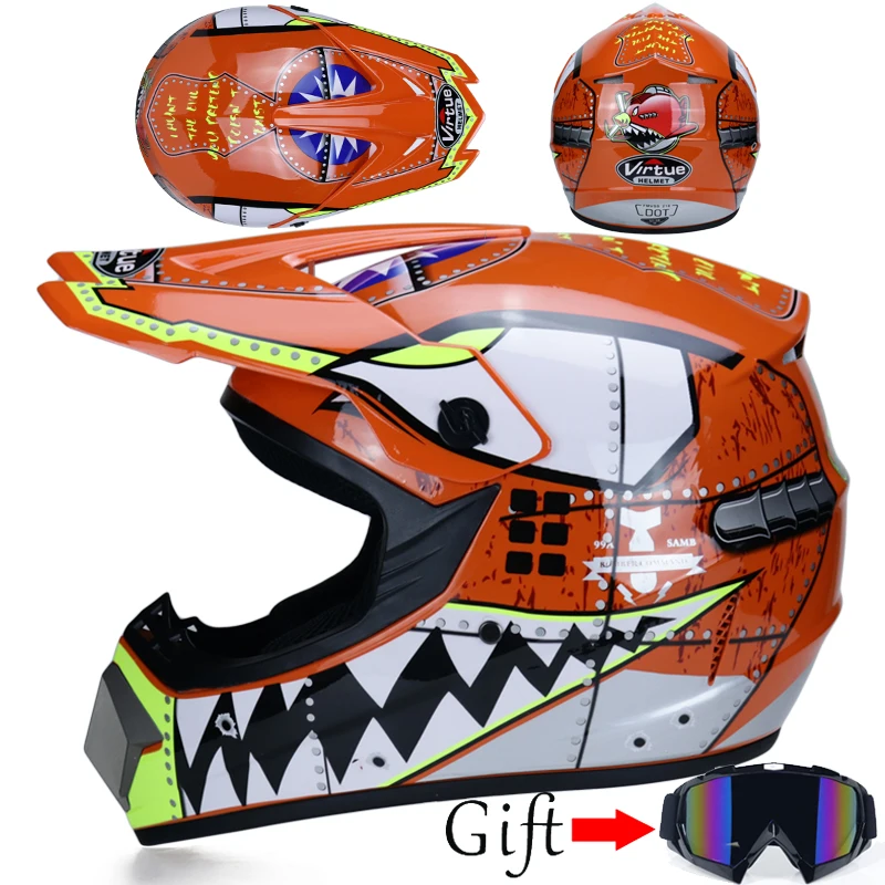 Profesional Off-Road Motorcycle Helmet ，Light Weight Suitable For Kid ATV Dirt Bike Downhill Mountain Helmet DOT Approved Casco
