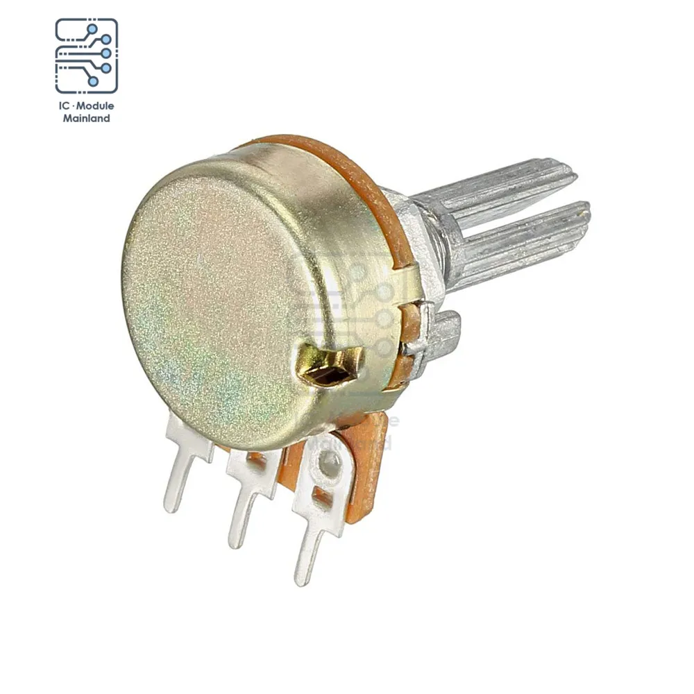 5PCS 20mm Shaft Potentiometer Resistor 1K 2K 5K 10K 20K 50K 100K 500K 1M Ohm 3 Pin Linear Taper Rotary Potentiometer for Arduino,adjustable resistor,potentiometer kit,rotary potentiometer,linear potentiometer,multiturn potentiometer