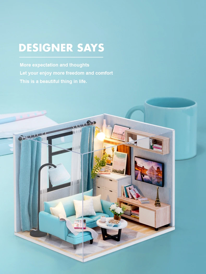 DIY деревянный дом миниатюрная мебель кукольный домик Каса Кукольный дом театр игрушки для детей подарки на день рождения мальчиков и девочек