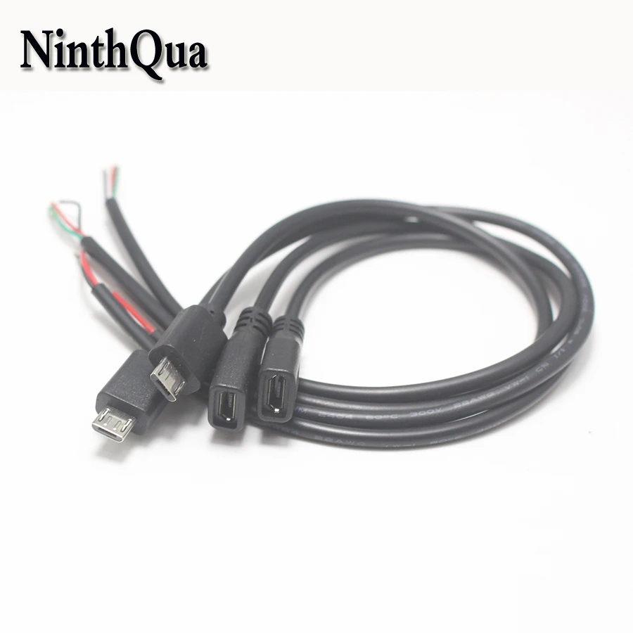 1 шт. DIY Micro USB сварочный Тип штекер гнездовой разъем с 2P / 4P кабелем для OD3mm провод черный 30 см|Соединители| |