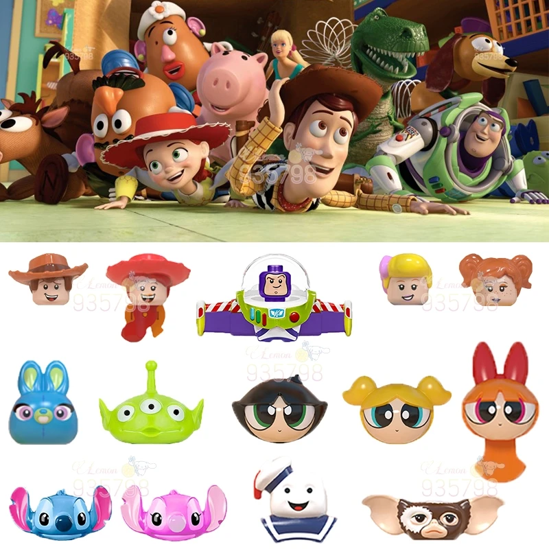 友人ステッチアニメフィギュアストーリー4ゴーストバスターズ漫画フィギュアヘッドビルディングブロックmoc知育玩具子供のためのレンガ Blocks Aliexpress