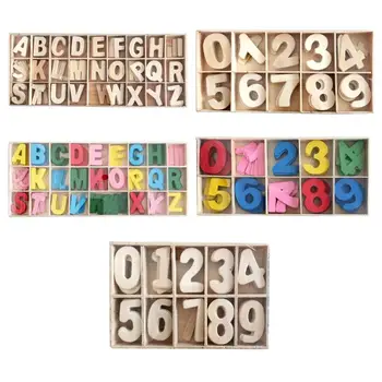 

Wooden Number English Letter Building Blocks Early Kids EducationToy earn numbers and letter sorting other math literacy skills