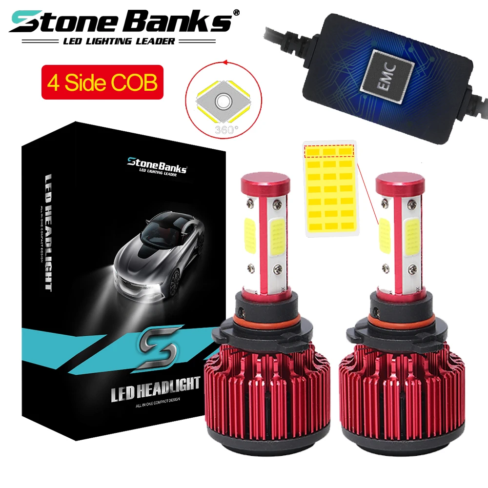 

Stone Banks H7 H4 H1 H11 H8 H9 H16 9005 HB3 9006 HB4 H3 HIR2 H13 9004 HB1 9007 HB5 LED Car Headlight Bulbs Canbus 100W 6000K 24V