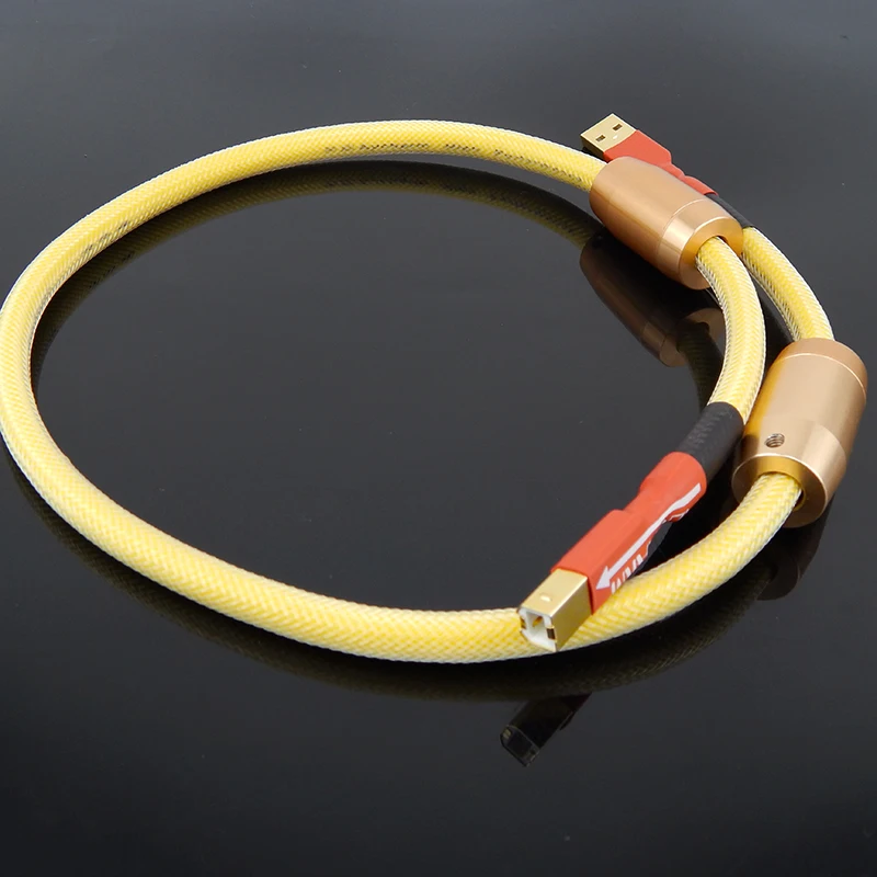 USB 2.0 DAC a-b cable Data 3D Print Cable Audio Amplifiers Line 4N OFC Printer Wire Magnetic Ring Shield Usb A To USB B