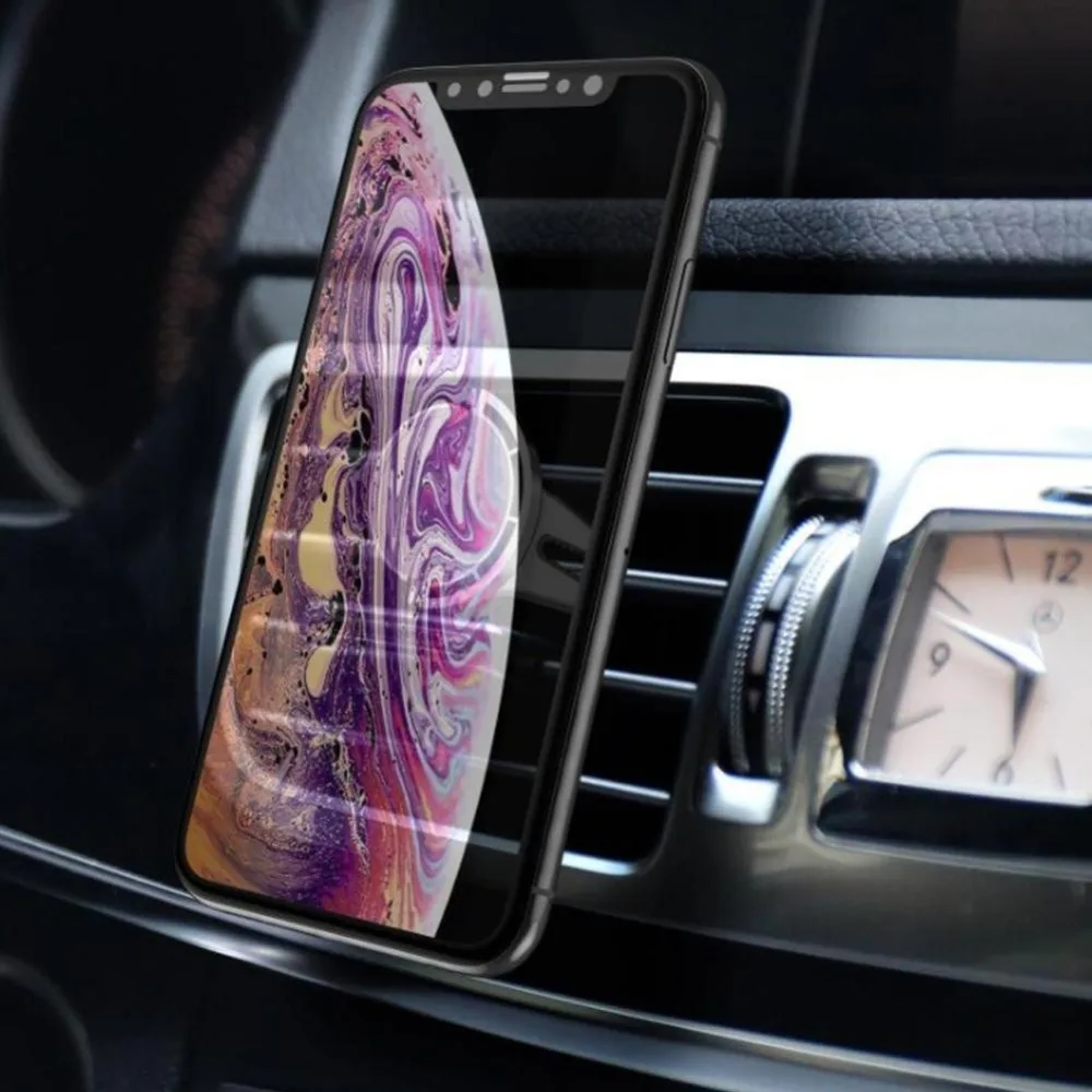 360 Вращающийся Автомобильный держатель для телефона, металлическое кольцо, автомобильные подставки, держатель для мобильного телефона на вентиляционное отверстие, универсальный Настольный кронштейн для автомобиля