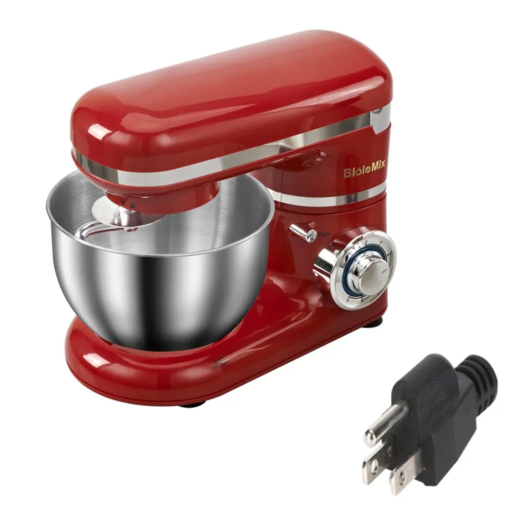 

4L Stainless Steel Bowl 1200W 6-speed Household Kitchen Electric Food Stand Mixer Egg Whisk Dough Cream Blender Appliance