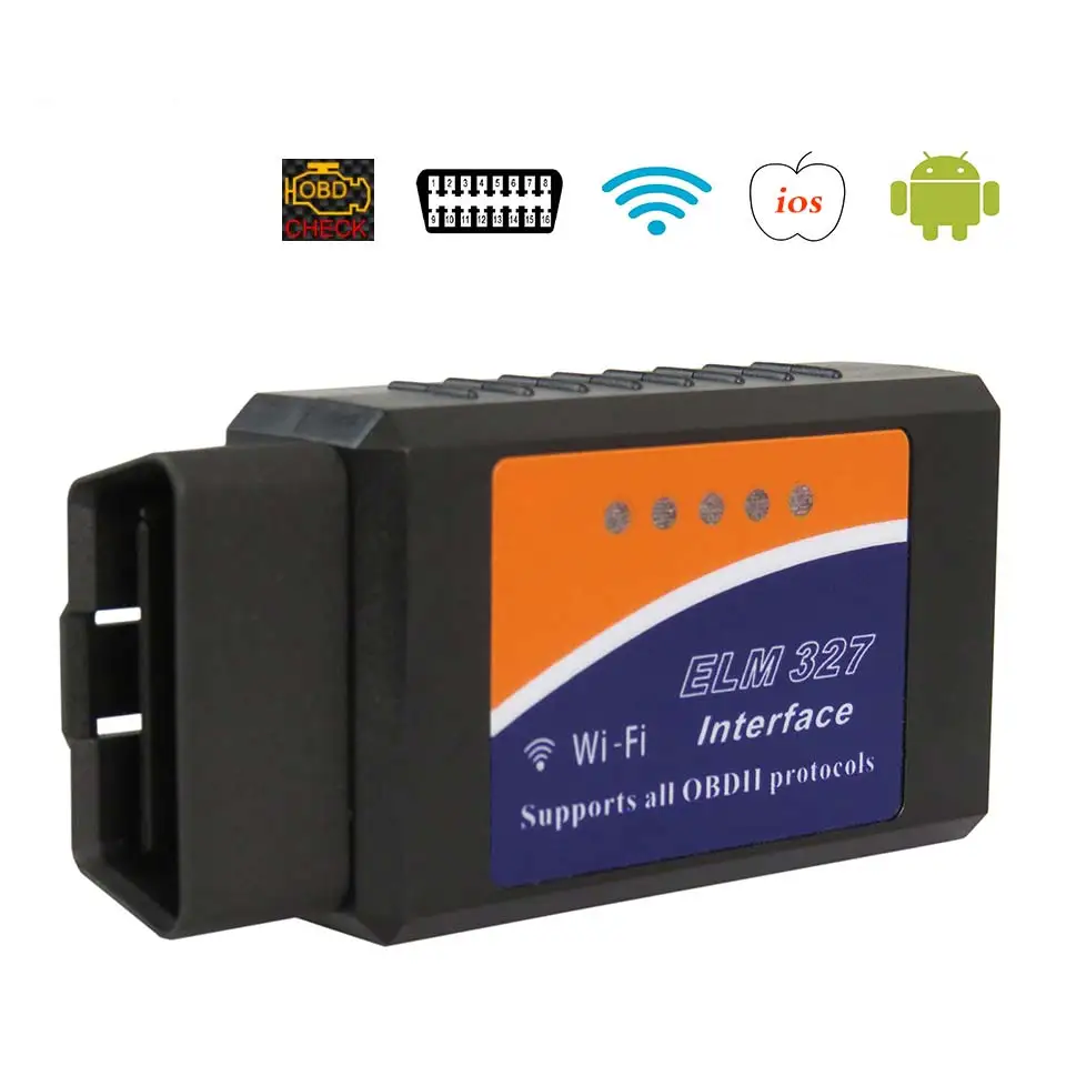 Автомобильный диагностический сканер с чипом PIC18F25K80 ELM327 V1.5 WIFI OBD2 iOS для iPhone Elm 327 в 1