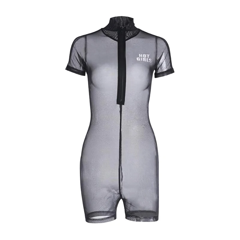 black fitted playsuit