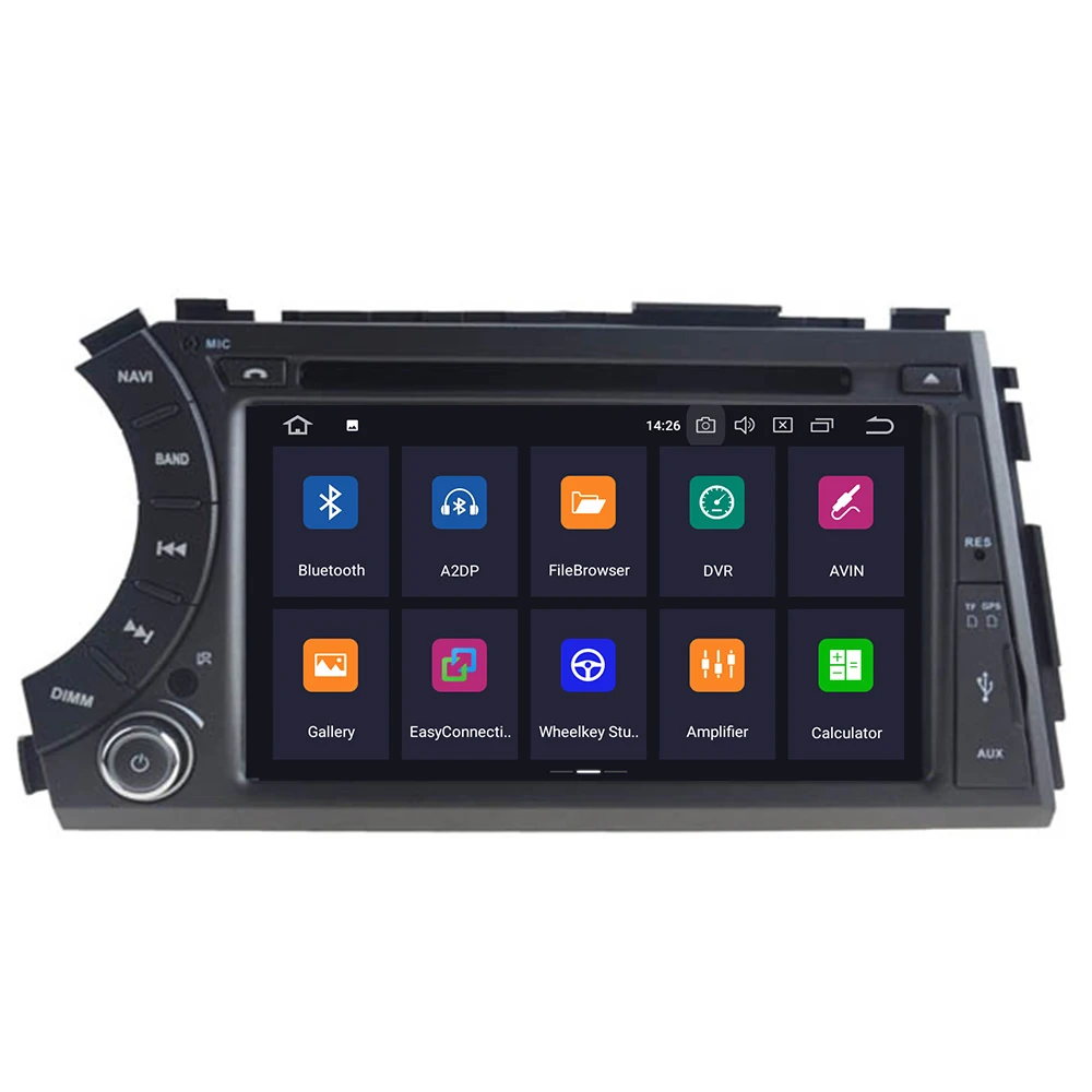 Cheap Android 9.0 4G RAM 64G ROM DSP IPS AV Output CAR GPS For Ssang yong Ssangyong Actyon Kyron dvd player radio screen receiver 3