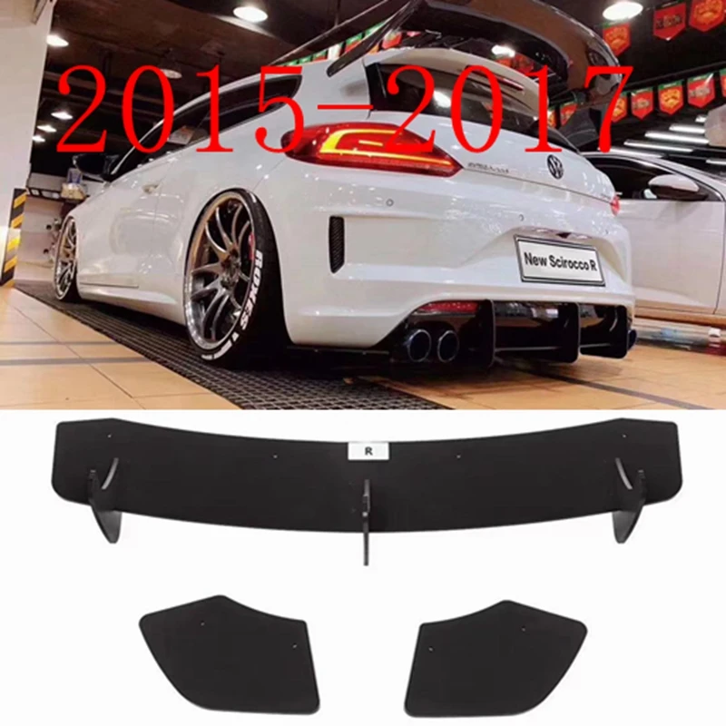 Задний бампер для Volkswagen Scirocco ABS диффузор 2009 2014 2015 2017 Комплект кузова задний