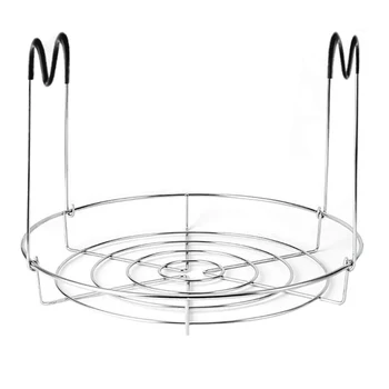 

Kitchen Tool Canning Rack 304 Stainless Steel Heat Resistant Foldable Handle Rustproof Flat Refrigerator Reusable Table Top