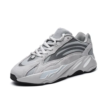 

Running Shoes Men Leather Sport Sneakers Increased Old Dad Shoes Zapatillas Deportiva Walking leisure shoes