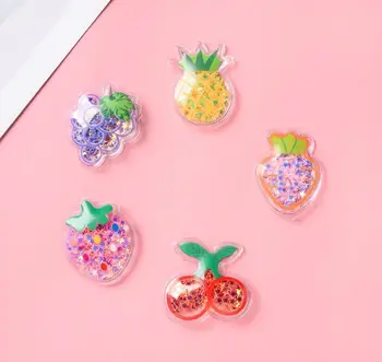 

fruit Transparent Bling bling Flowing Patches Appliques for DIY Children Clip Accessories Clothing decoration