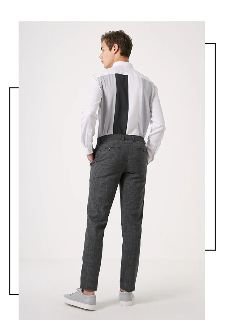 Выбранные Для мужчин Slim Fit шерстяные штаны в клетку S | 419114553