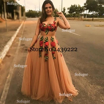 

Champagne Girl Flowers Evening Dresses Pleat Sweetheart Saudi Arabic Special Occasion Evening Formal Party Gown Dresses