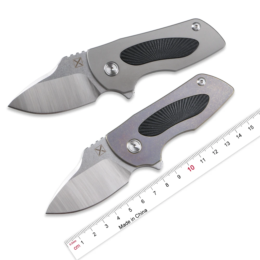 Yon Xanadu pocket knife TC4 titanium handle 14C28N ceramic ball bearing folding knife outdoor tactical hunting cutter EDC tools