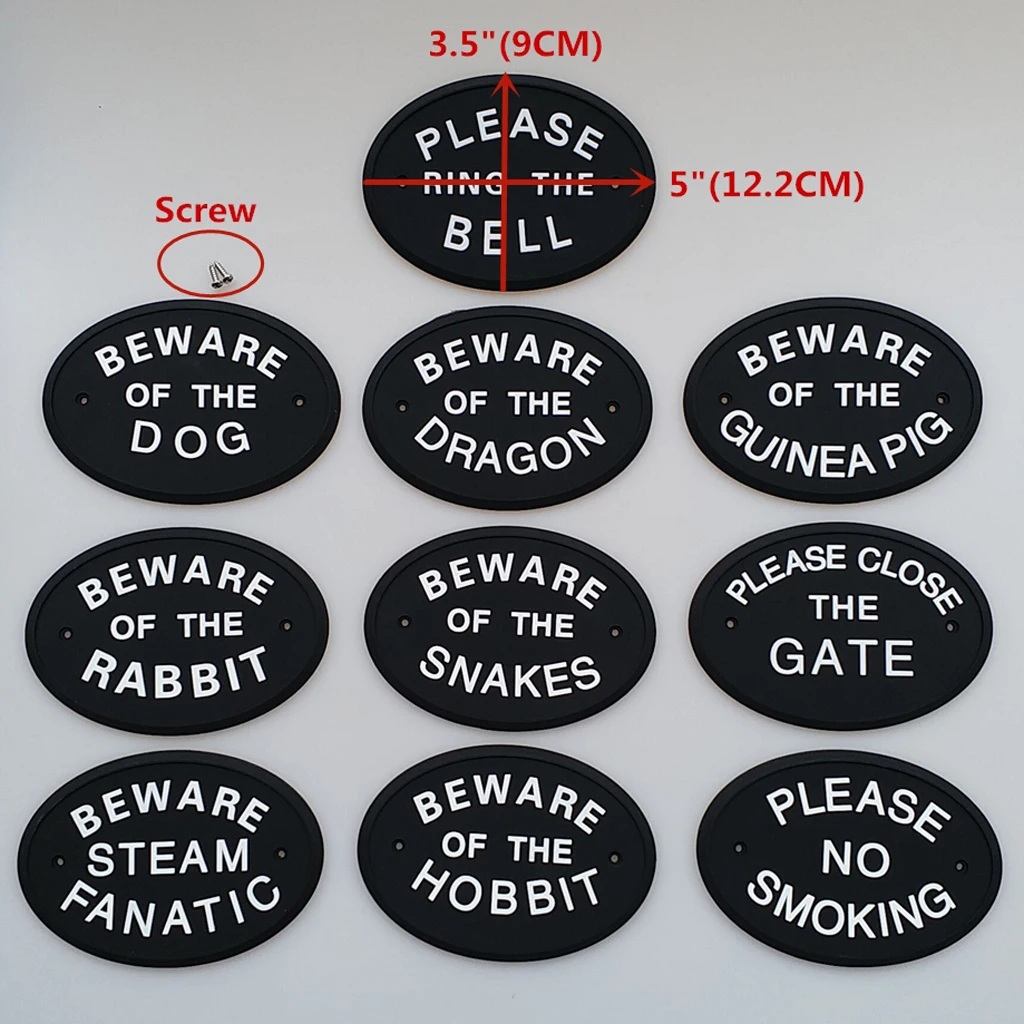 House Door Plaque Wall Sign Oval Statement Plaque PLEASE CLOSE THE GATE Outdoor Garden Signs and Plaques Fence Plaques