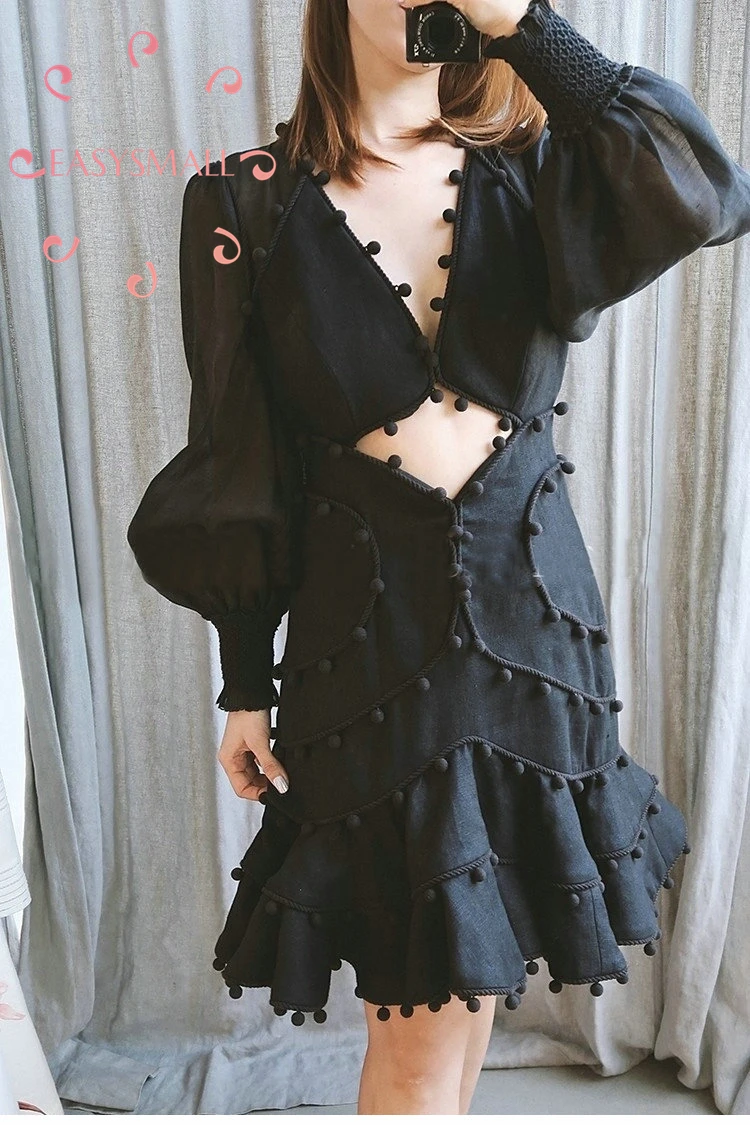 EASYSMALL, женское весеннее платье, модное, сексуальное, высокое качество, Vestidos, вечерние, повседневные, высокая талия, длинный рукав, v-образный вырез, платья