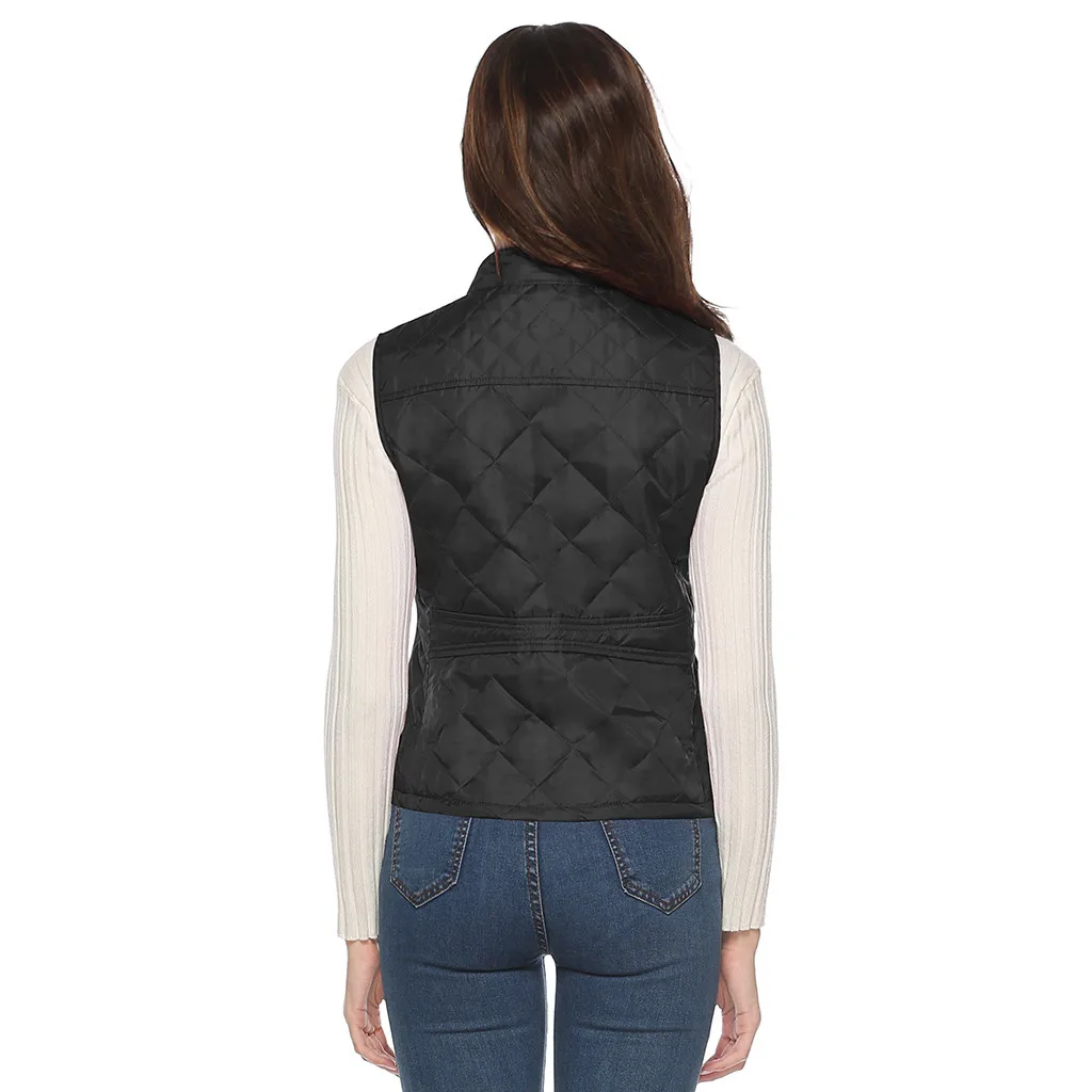 Jaycosin 2019 Winter Warm Casual Leisure Waistcoat Coat Women Thick Solid Color Jackets Comfortable Sleeveless Jacket Coat 31#4