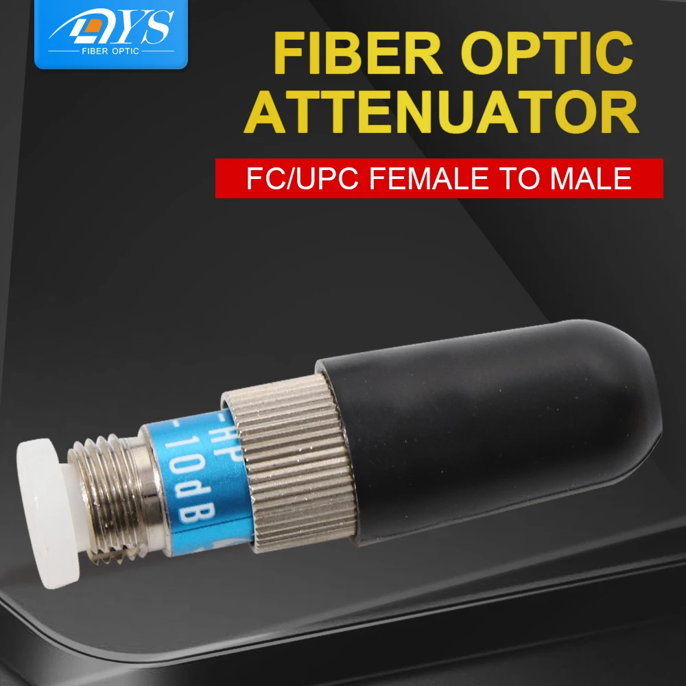 

10pcs FC UPC Female to Male Fiber Optic Attenuator Adapter Single-Mode Plug-In Plug Type Connector 1 3 5 7 10 15 25dB