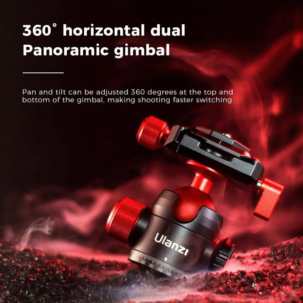 Ulanzi U-70 U70 Tripod Head Cold Shoe Panoramic Ball Head Adapter Bracket for Camera Tripod Flash microphone Accessories