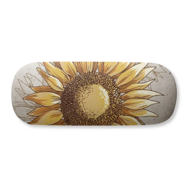 

Sunflower Sunflower Seed Flower Plant Glasses Case Eyeglasses Clam Shell Holder Storage Box